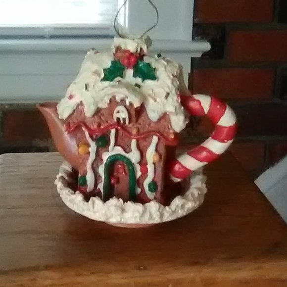 Holiday Gingerbread House Teapot Ornament Poshmark